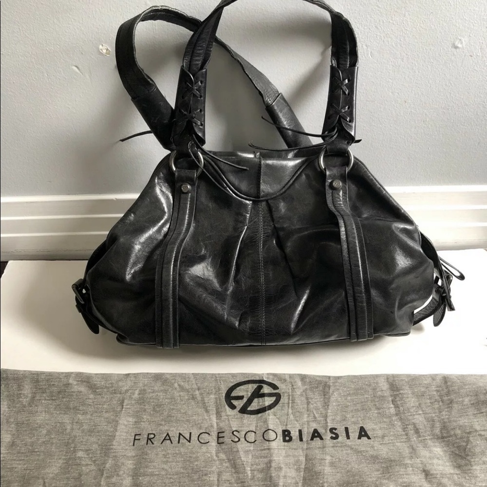 Francesco Biasa Boston Shoulder Bag Black C3442